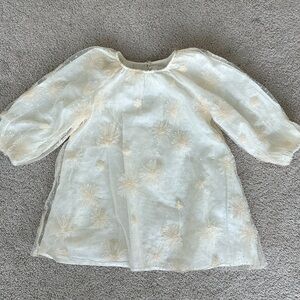 Zara kids organza floral dress with net 3T